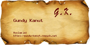 Gundy Kanut névjegykártya